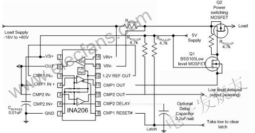 電流與兩個電壓結(jié)點比較的電路