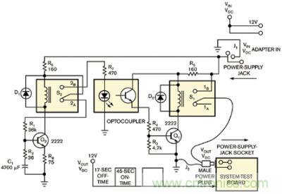 這個簡單而廉價(jià)的上電循環(huán)電路只使用了少量元器件