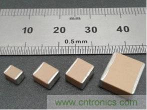 StackiCap的各規(guī)格產(chǎn)品尺寸：1812，2220，2225和3640