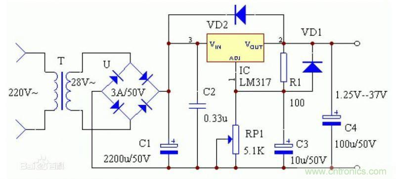 網友分享:DIY一個LM317 可調穩(wěn)壓電源