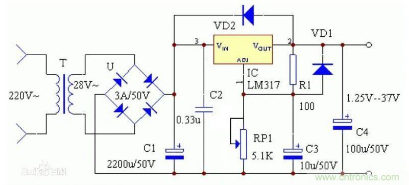 網友分享:DIY一個LM317 可調穩(wěn)壓電源