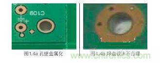 螺絲孔金屬化，焊盤設(shè)計(jì)不合理