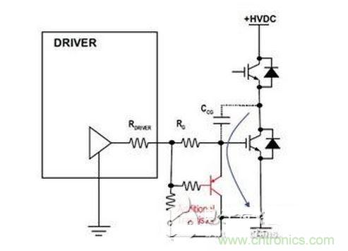 有源米勒鉗位采用外加三極管