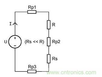 帶簡單的阻性負(fù)載電流監(jiān)視功能的典型電源控制應(yīng)用。