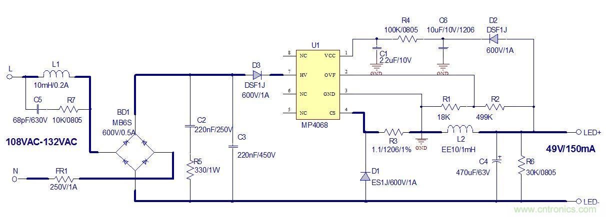 高兼容性、極簡(jiǎn)的可控硅調(diào)光LED方案設(shè)計(jì)