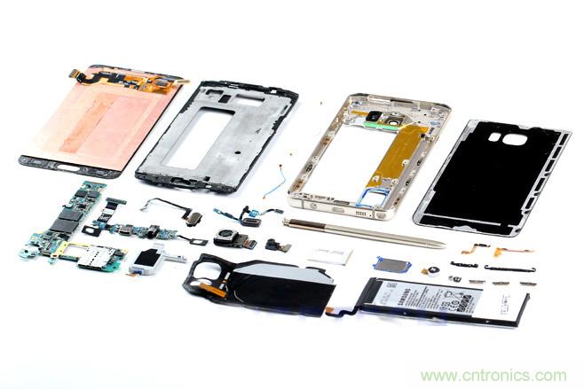 Galaxy Note5拆解，與S系列差距日漸模糊