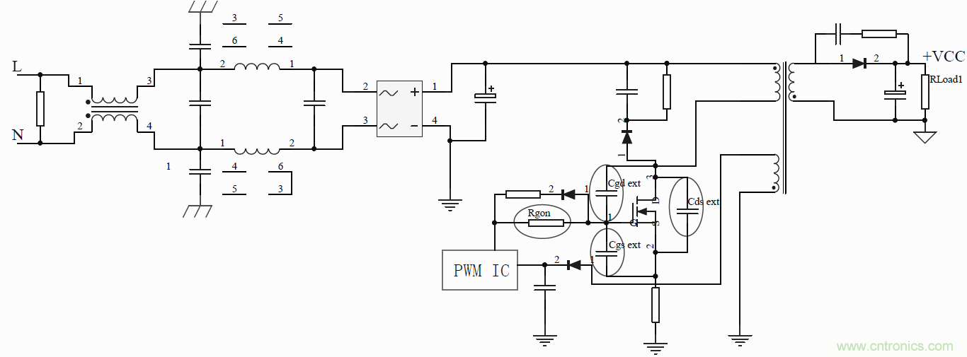 如何改善開關(guān)電源電路的EMI特性？