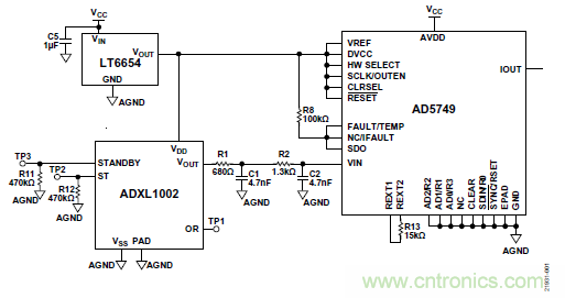 10kHz MEMS加速度計，提供4mA至20mA輸出，適合狀態(tài)監(jiān)控應用
